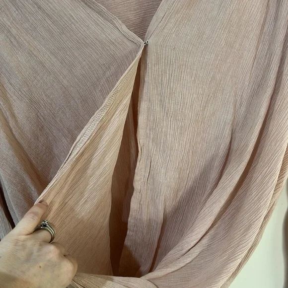 NWT FREE PEOPLE Check On It Light Pink Wrap Top Size Medium - Picture 15 of 16